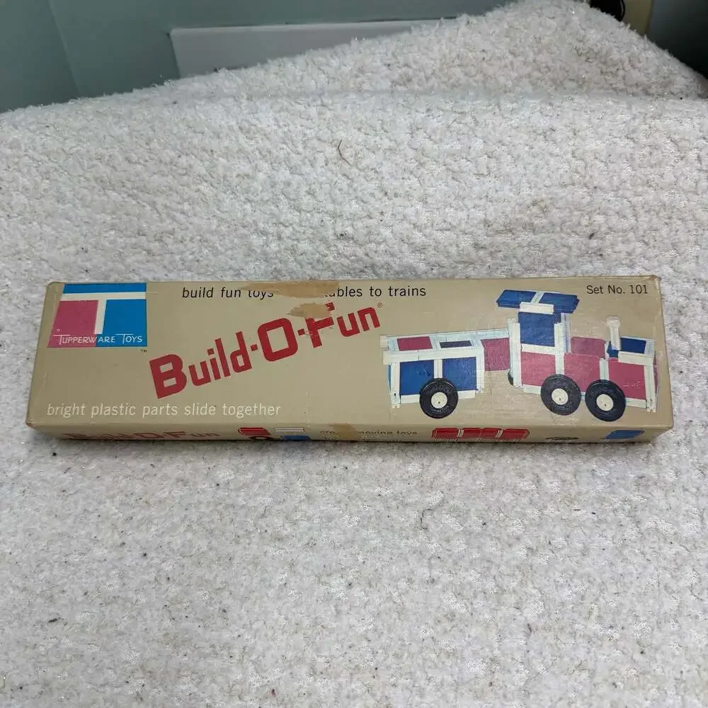 Vintage 1965 Tupperware Tupper Toys Build-O-Fun Set No. 101 Original Box